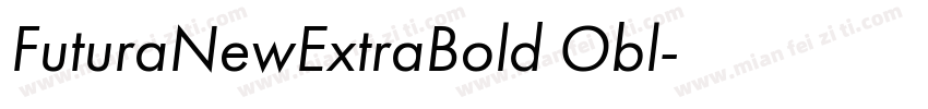 FuturaNewExtraBold Obl字体转换